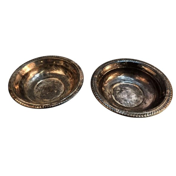 F. Rogers Silver-Plated 6.5" Decorative Serving Bowls Set Of 2 - Picture 8 of 8